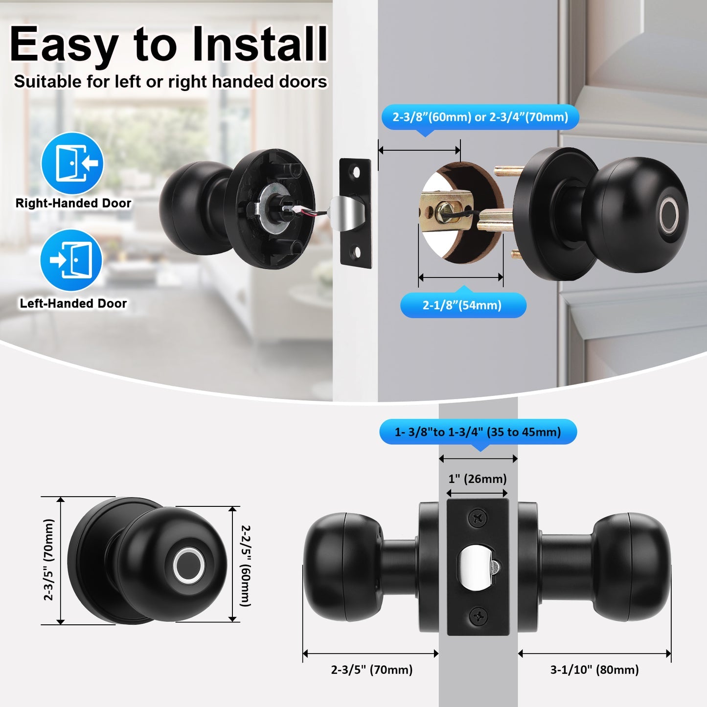 Serrure intelligente à empreintes pour chambre