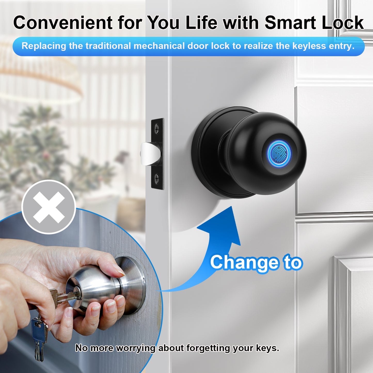 Serrure intelligente à empreintes pour chambre